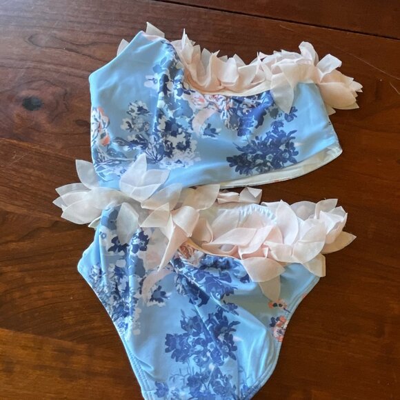 Cheeky Plum Girls Petal‎ Swimsuit - Sz. 4T - Picture 4 of 4